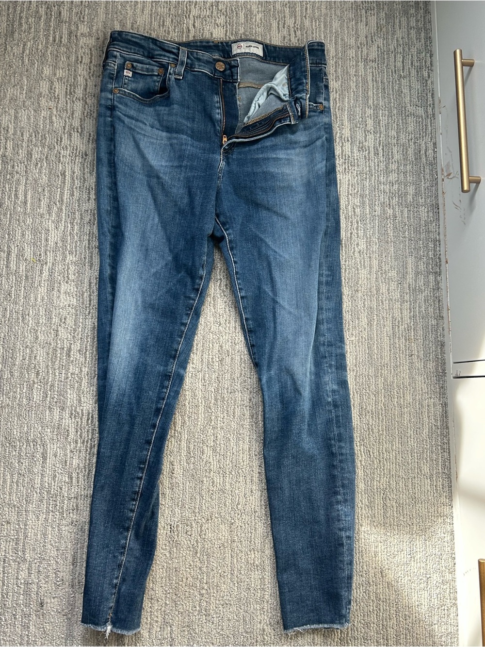 AG Adriano Goldschmied Women's Ankle Jeans - Medium Blue Wash